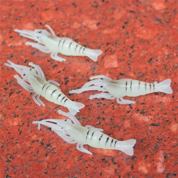 Factory supply delicate shrimp with hook and flavor/flavored soft shrimp fake shrimp Luya Soft Bait/Luya bait 4cm