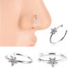 Fashionable zirconium, silver nose piercing, European style