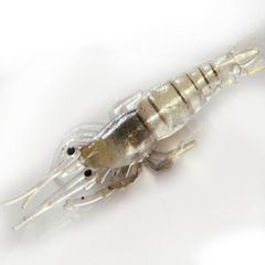 4cm no hook lure soft shrimp simulation grass shrimp material adds scent, attracts fish well, fishing tackle factory supplies