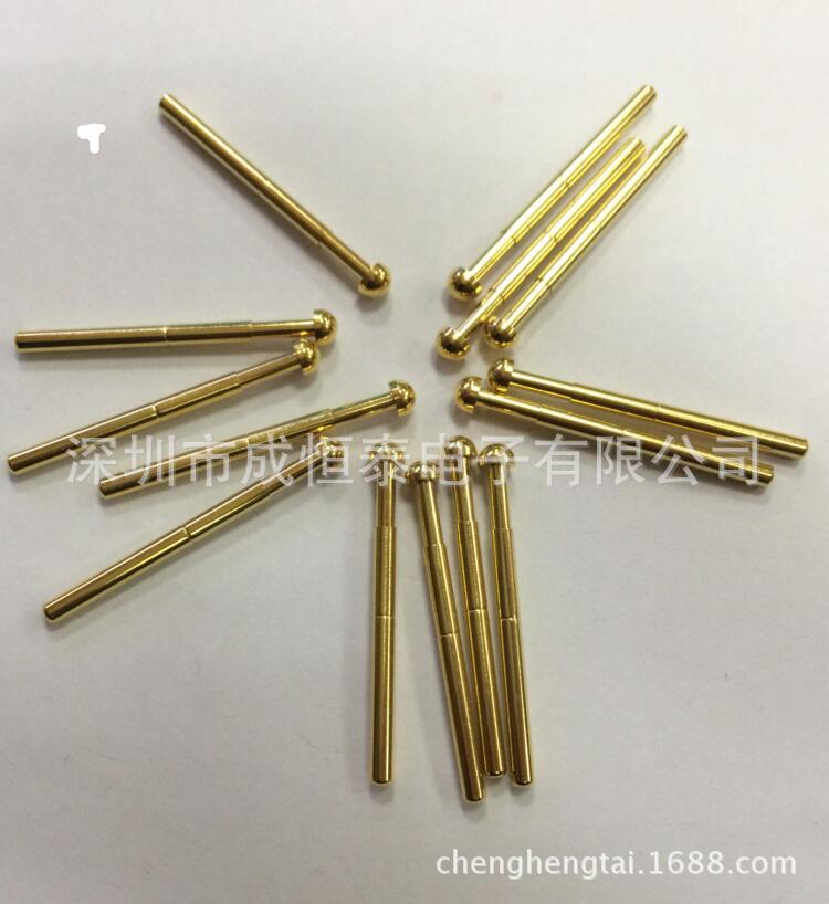 2.7弹簧测试针 P156-D PA156-D 大圆头镀金 顶针 PCB板探针