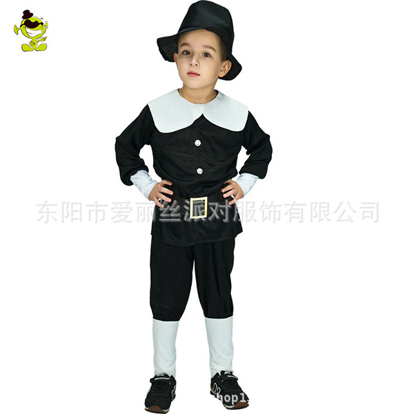 Halloween niños niño mayordomo juego de rol partido traje Bélgica pequeño héroe etapa rendimiento traje