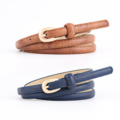 628 Korean style fashion decorative thin belt ladies pu casual decorative denim pin buckle belt factory direct sale