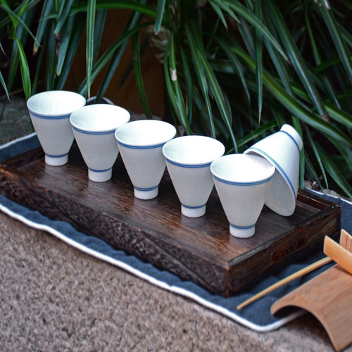 Hand-painted Small Teacup from Jingdezhen, High White Porcelain Douli Cup Ceramic Gongfu Tea Cup Tea Drinker's Cup, Single Cup Wholesale