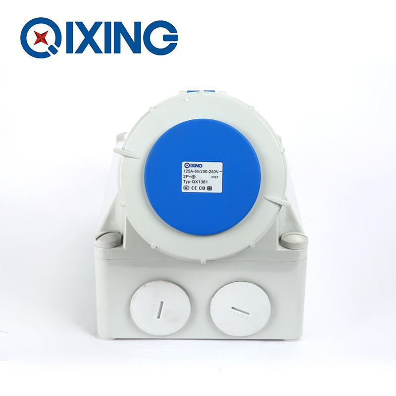 厂家直销启星QX1381高端系列明装插座 125A/3芯工业防水插座