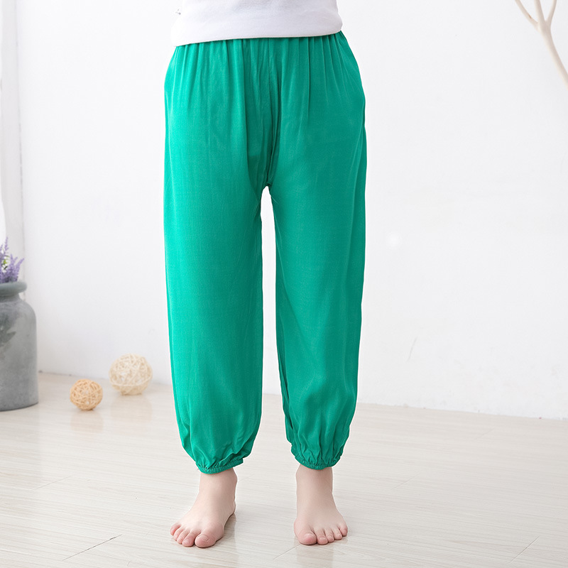 Bloomers de seda de algodón para hombres y mujeres pantalones de verano para adultos pantalones de baile a prueba de mosquitos de color sólido pantalones de artes marciales yoga Delgado image 10