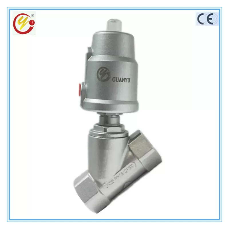 厂家供应不锈钢气动螺纹丝扣角座阀  1寸通径活塞式Y型气控灌装阀
