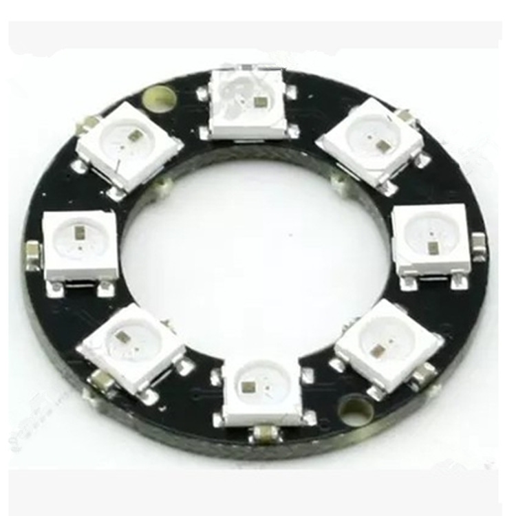8位 WS2812 5050 RGB LED 智能全彩RGB灯环开发板大环