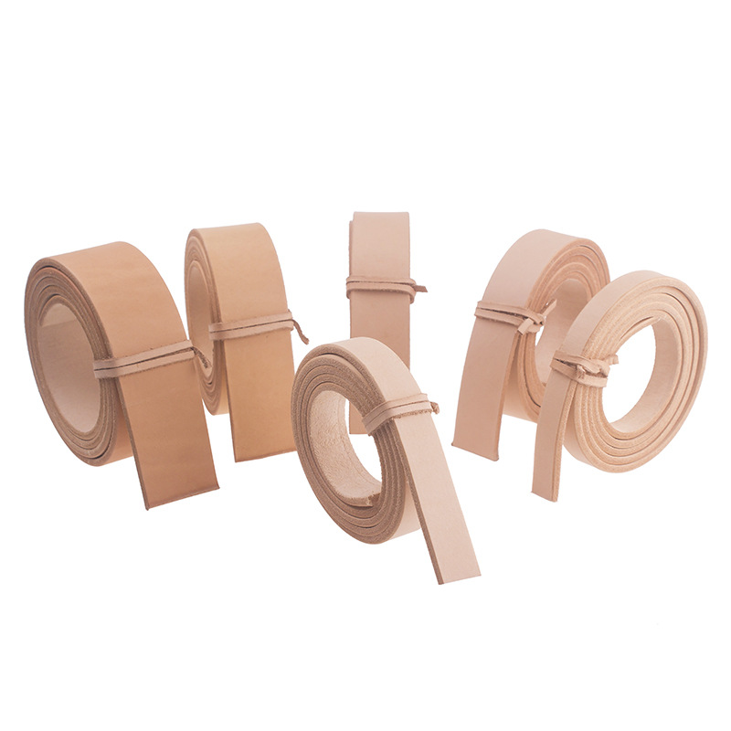 DIY cuero arte color primario tira de cinturón de cuero curtido vegetal primera capa de piel de vaca pantalones cinturón producto semiacabado árbol pasta de cuero con correa para el hombro