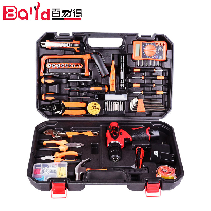 Multifuncional hogar combinación herramienta litio taladro eléctrico traje hardware herramienta eléctrica traje