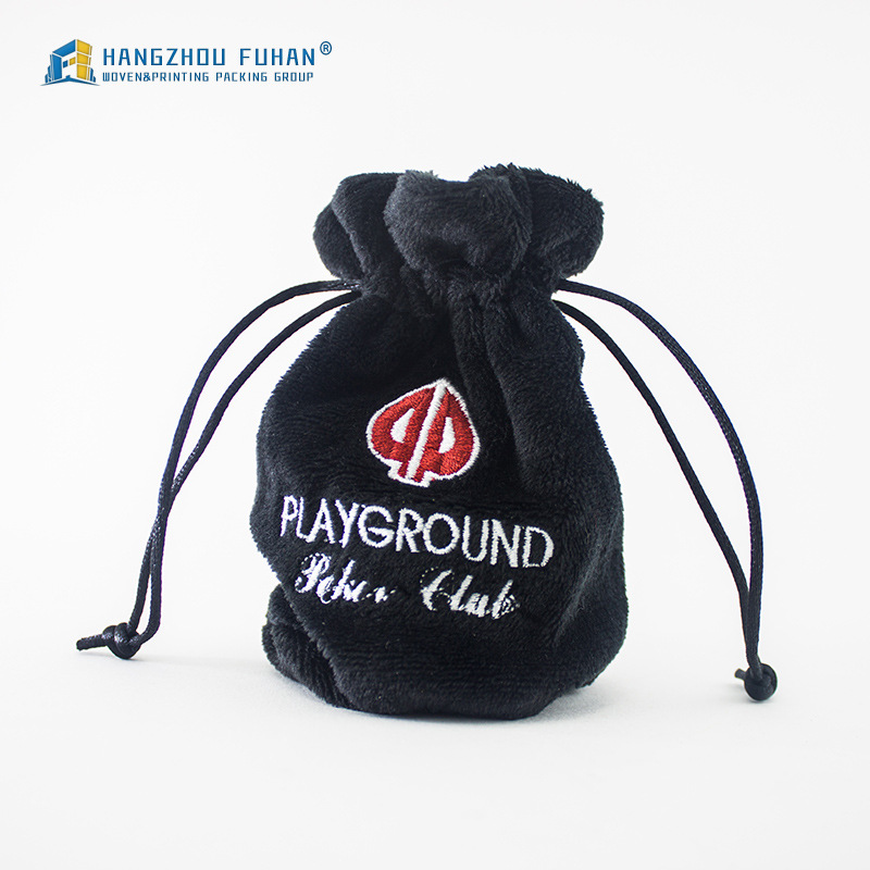 厂家制作高档绒布首饰包装袋可印Logo抽绳束口珠宝饰品用品收纳袋