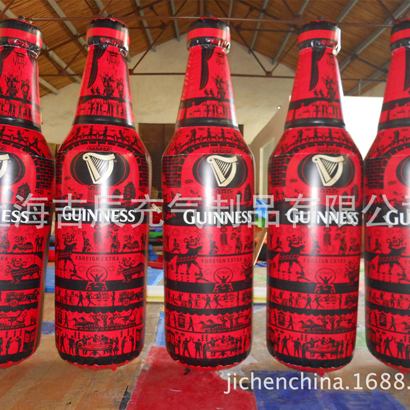 夹网布材质充气模型 大型充气瓶子卡通气模 充气活动道具