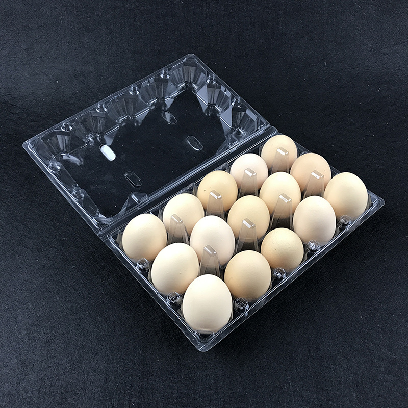 15枚装 中号加厚鸡蛋盒 塑料鸡蛋托透明鸡蛋托 pet吸塑鸡蛋托