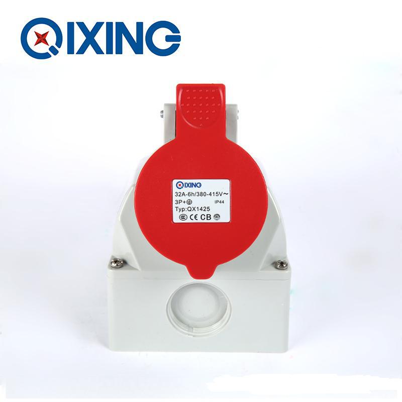 厂家直销启星QX1425 系列明装插座 32A 4芯工业防水插座