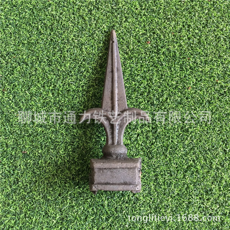 山东 加工铁艺矛头厂家枪尖配件热销新品铸造矛头配件