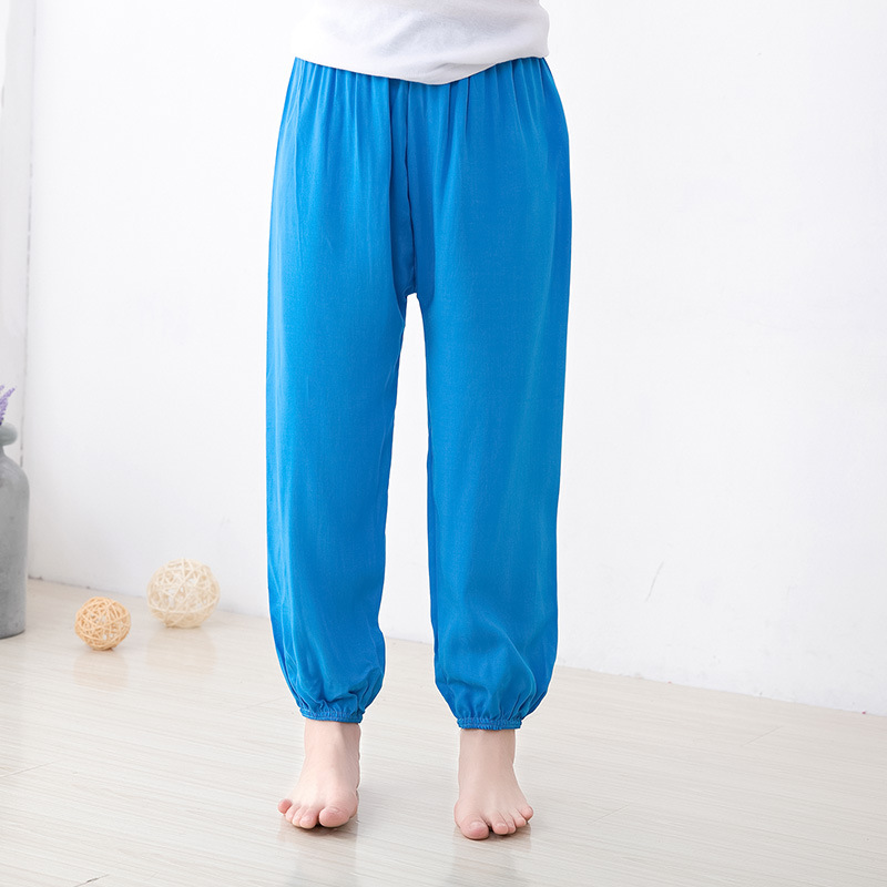 Bloomers de seda de algodón para hombres y mujeres pantalones de verano para adultos pantalones de baile a prueba de mosquitos de color sólido pantalones de artes marciales yoga Delgado image 12