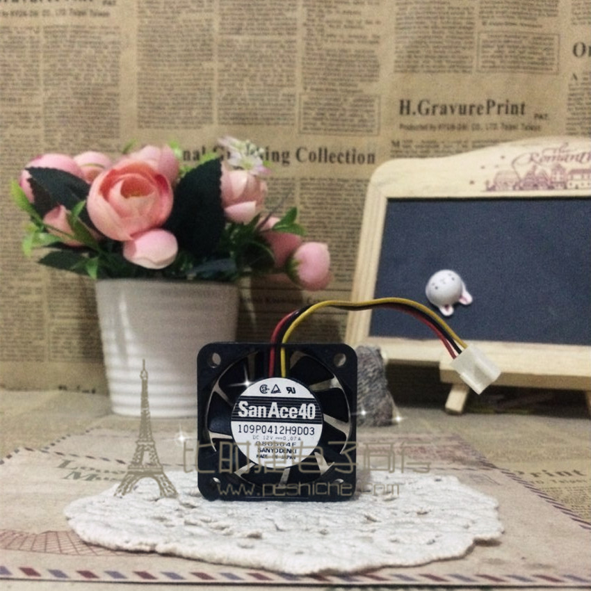 原装SANYO三洋 109P0412H9D03 12V 0.07A 4010 4CM 3线散热风扇