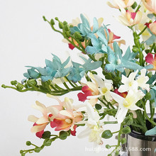 特卖清仓 美国小蕙兰兰花 欧式单支仿真花家居装饰仿真花假花批发