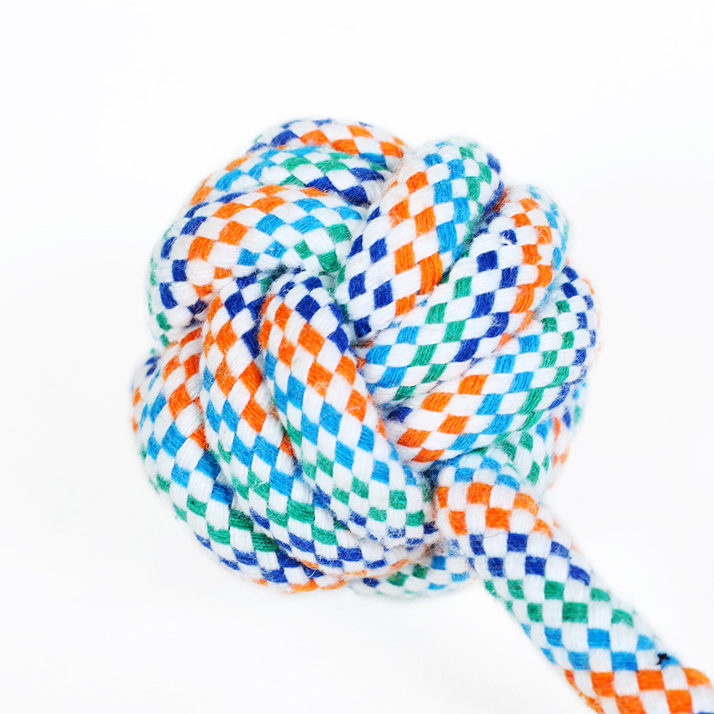 Perro de algodón cuerda de juguete mascota molar mordedura nudo cuerda ventilación juguete Huayuan suministros para mascotas en stock al por mayor