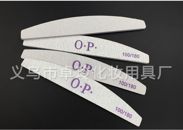 Tira de frotamiento de uñas al por mayor 100/180 lima de uñas manicura tira de pulido de doble cara herramientas de uñas