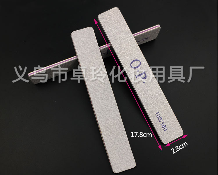 Tira de frotamiento de uñas al por mayor 100/180 lima de uñas manicura tira de pulido de doble cara herramientas de uñas