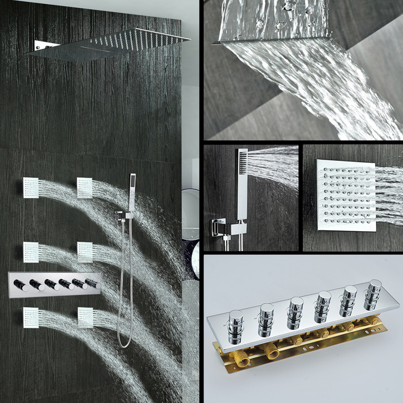 Concealed shower head suit Feiyu waterfall large wall spray shower high-end hotel Villa B & B dedicated LA1083