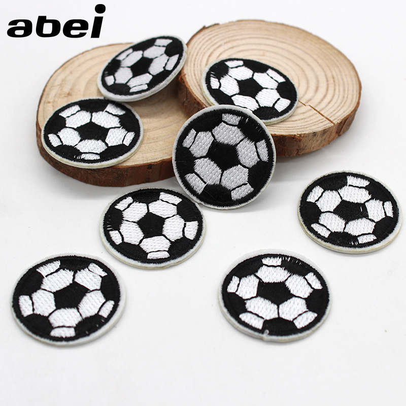 Cartoon football cloth stickers wholesale computer embroidery adhesive applique clothing accessories clothing patch spot small batch