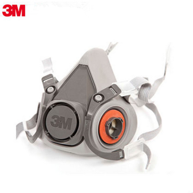 3M防毒面具6200防毒半面罩橡胶防尘口罩双滤盒喷漆打磨防护面具