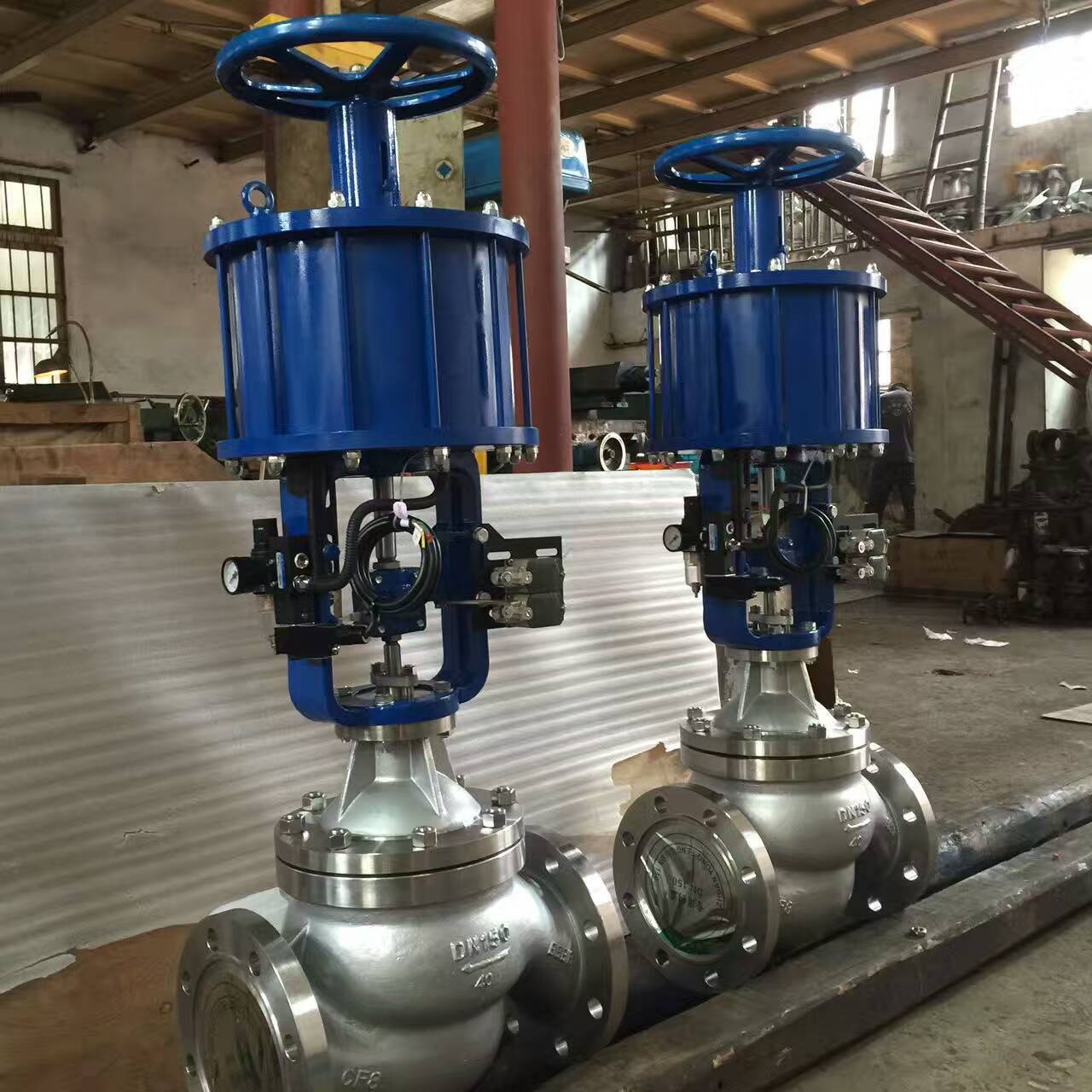 供应HCBE不锈钢气动带手轮调节阀