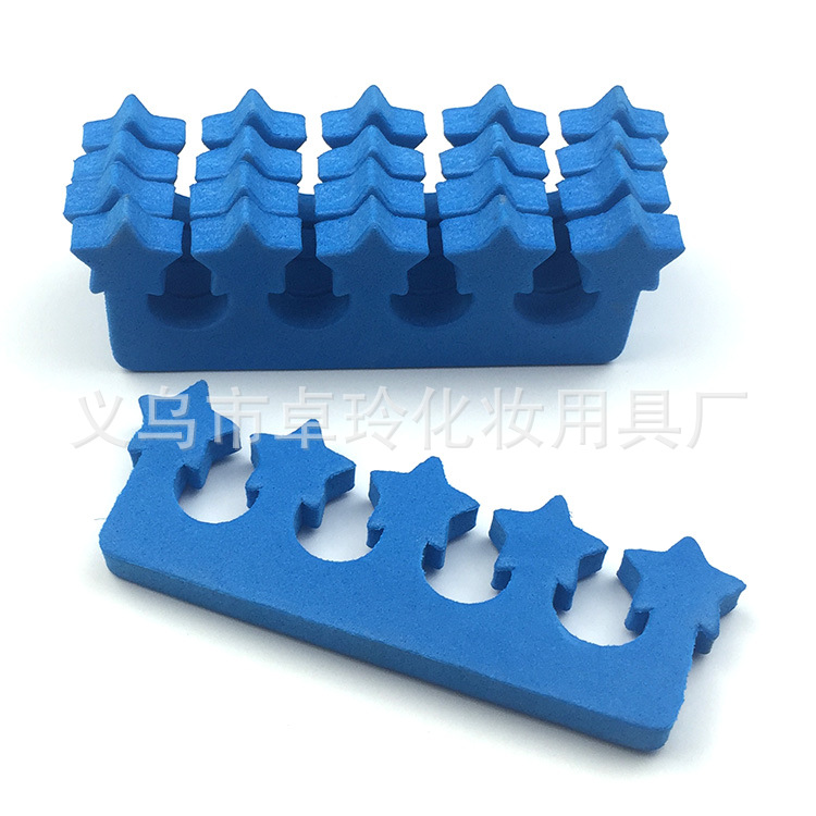 Herramientas de uñas afilador de dedo de estrella de cinco puntas Eva protección del medio ambiente dedo del pie esponja de algodón sacapuntas fábrica en stock suministro