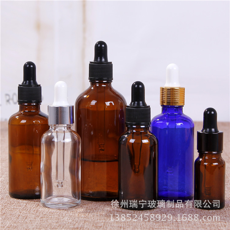 玻璃精油瓶滴管瓶 玻璃滴管瓶 5ml 10ml15ml规格多样分装瓶化妆瓶