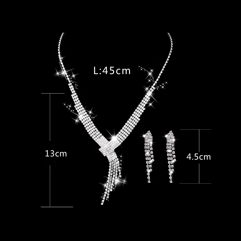 Traje de joyería al por mayor moda ol garra cadena pendientes borla collar pendientes traje joyería de la boda