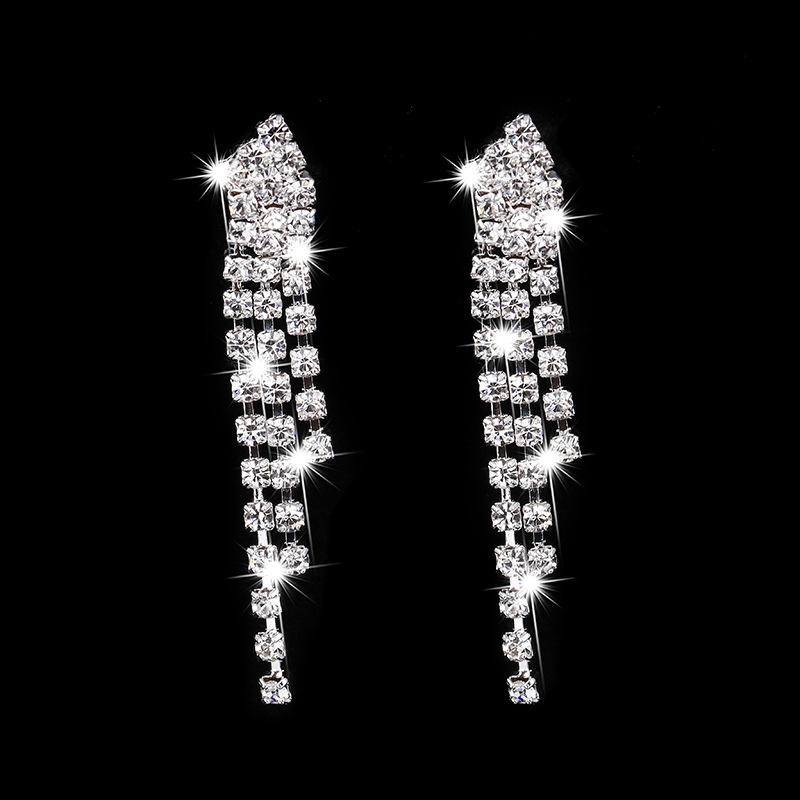 Traje de joyería al por mayor moda ol garra cadena pendientes borla collar pendientes traje joyería de la boda