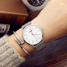 米可薄款简约织网带手表时尚潮流男士手表石英表一件代发