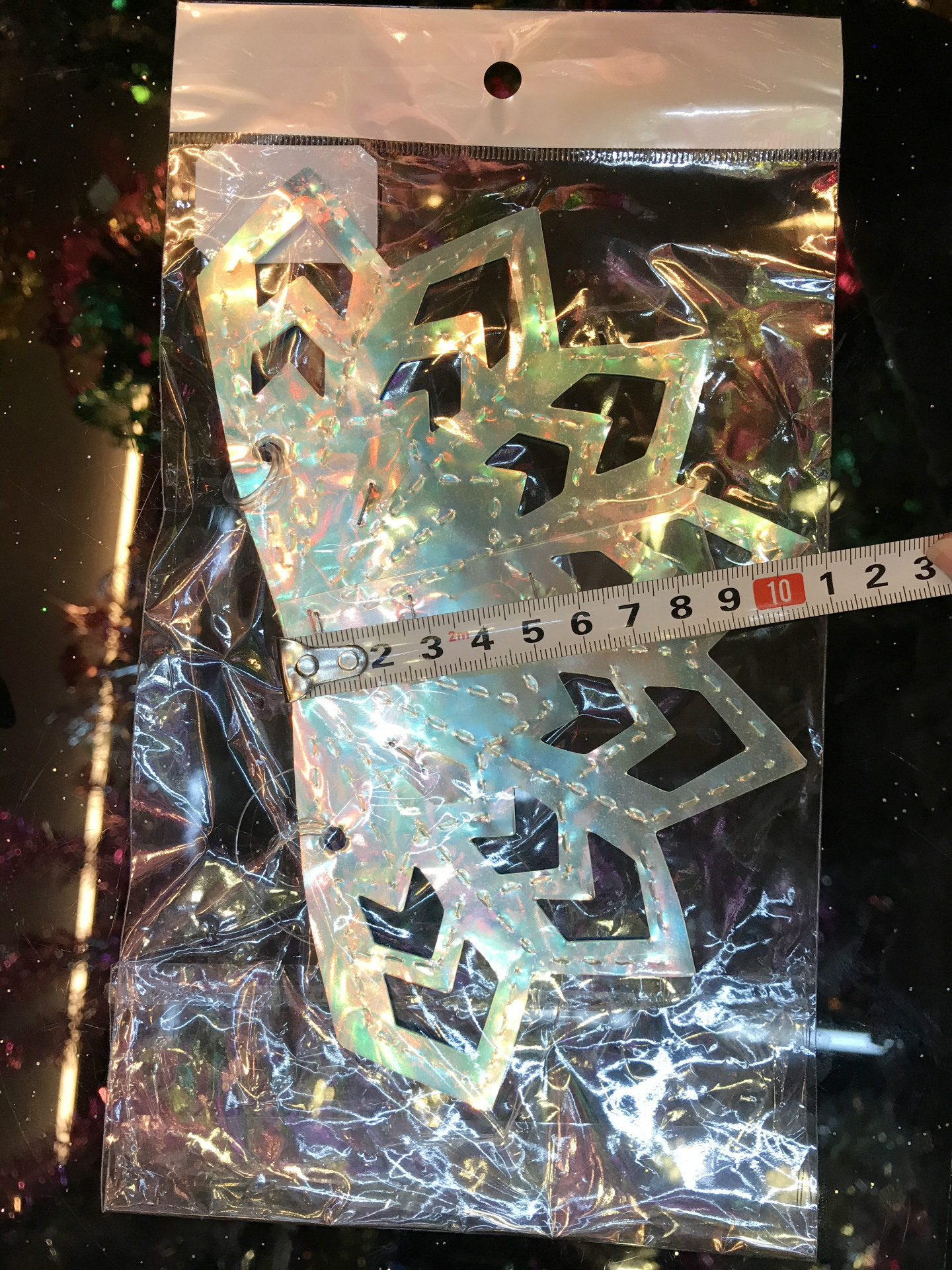 Colorido gran cesta colgante alas cesta de la flor colorido brillante láser colgante de Navidad