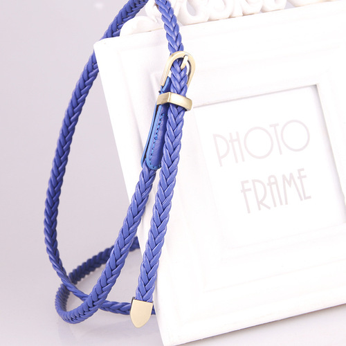 New hand-woven belt for women, versatile thin belt with pin buckle, women's rope decoration, factory direct sale 616