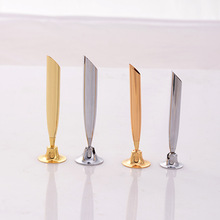 批發現貨金屬台筆底座酒店前台簽字筆底座LOGO金銀色固定底座廠家