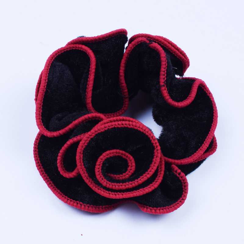 Elástico rosa em veludo acessório de cabelo em tecido_voghion.com