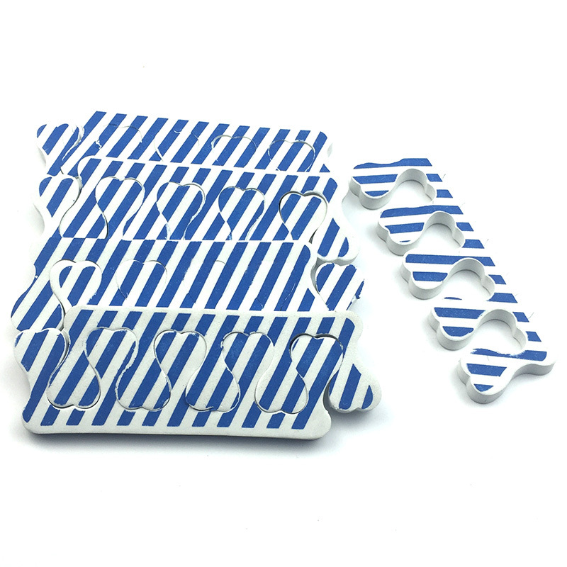 Separador de dedo de corazón de durazno directo de fábrica Eva protección del medio ambiente separación del dedo del pie algodón dedo del pie separador patrón de impresión