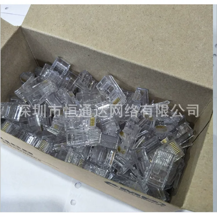 Компьютерные аксессуары партия кожаная бумажная сумка RJ45 неэкранированный суперэкранированный тип 8P8C сетевой кабель соединительный разъем