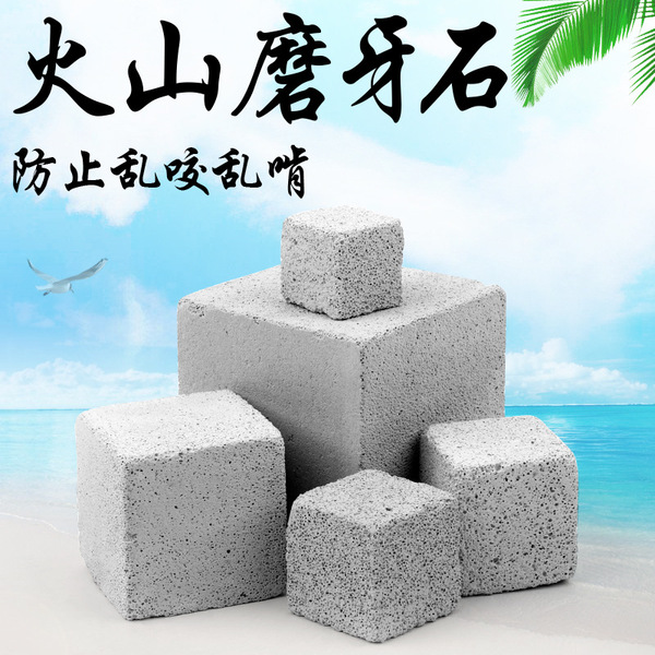 Fang -shaped volcanic grinding stone hamster Pets Polk Mask Stone…