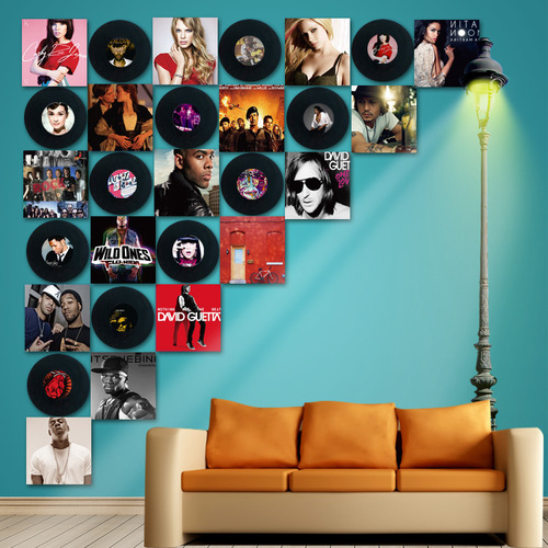 DIY simulated vinyl records for birthday gifts graffiti creative personalized decorative ornaments wall decorations bedroom guest