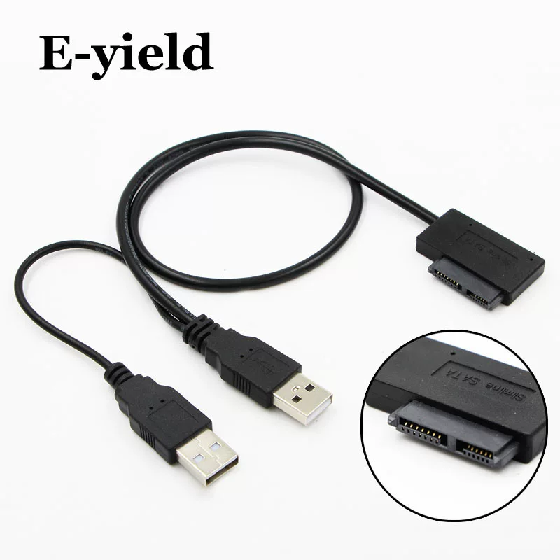 Ноутбук оптический привод USB на SATA 7+6P вращатель SATA к USB Easy Drive