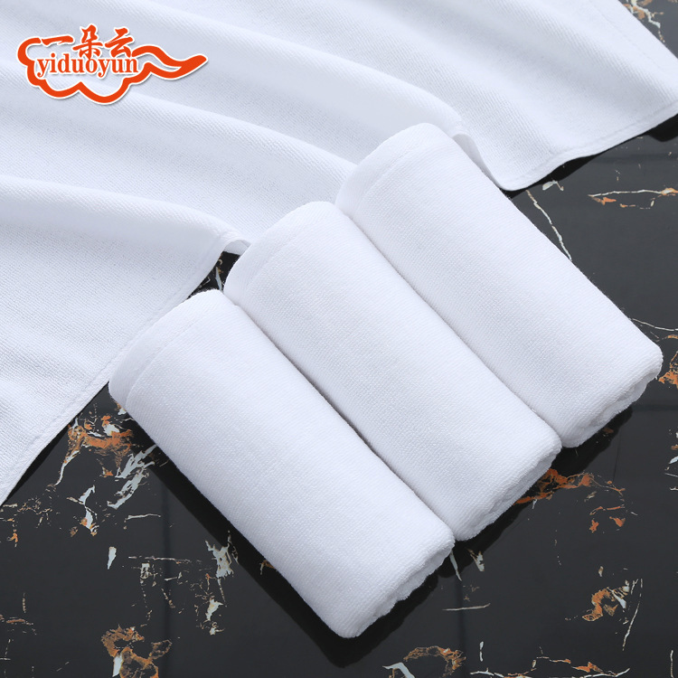Hotel cotton face towel 100g 32 shares towel hotel fitness white towel wholesale printed embroidered logo logo