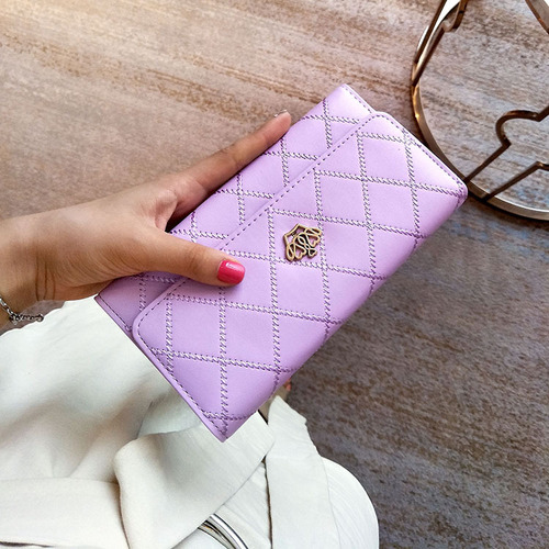  New Bags Women's Clutch Korean Style Buckle Diamond Wallet Crown Wallet Embroidered Long Bag Women
