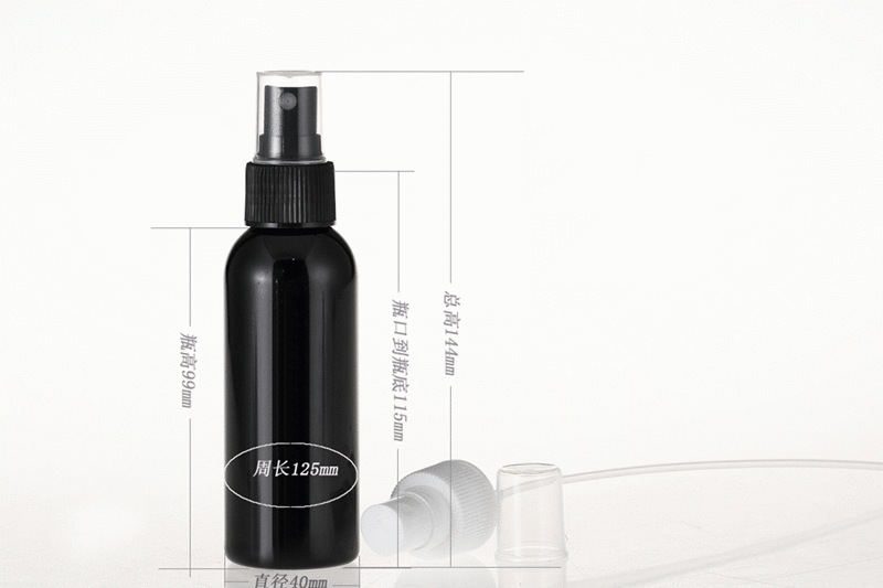 100ml PET plastic bottle spray bottle DIY beauty tools 100ml black cosmetic bottle