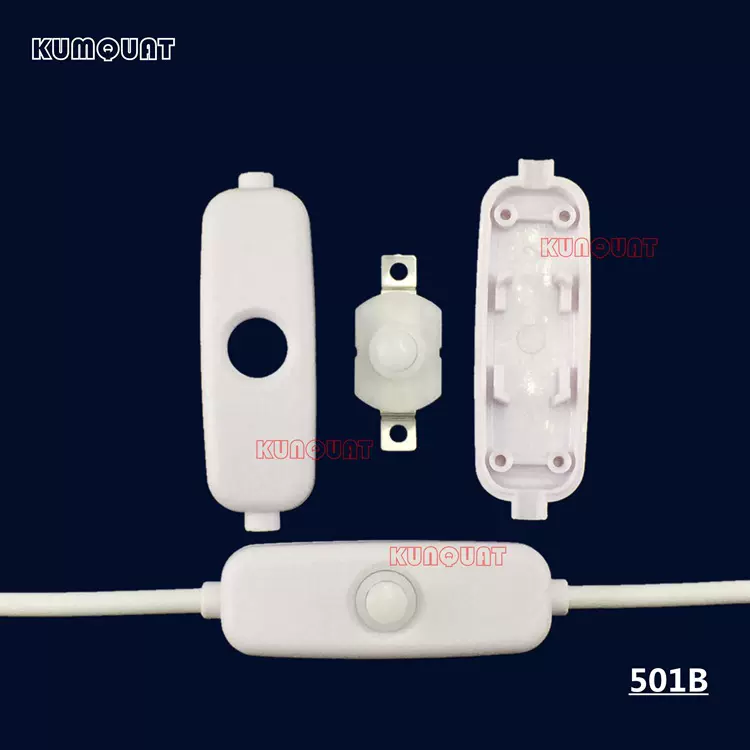 厂家现货供应黑色白色501开关 迷你型按钮式线上开关 501B开关