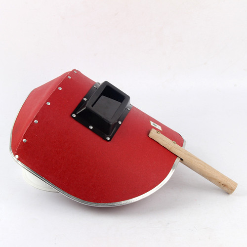 Wholesale Welding Face Shield Handheld Red Steel Paper UV Protection Face Mask Protective Semi-Automatic Waterproof Welding Helmet