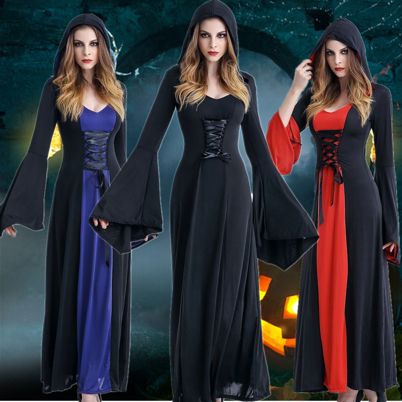Foreign Trade European and American Halloween Cos Costumes Vampire Devil Death Clothes Witch Masquerade Costumes