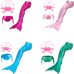 Mermaid swimsuit foreign trade swimwear children's export bikini European and American children's swimsuit female bikini three-piece set