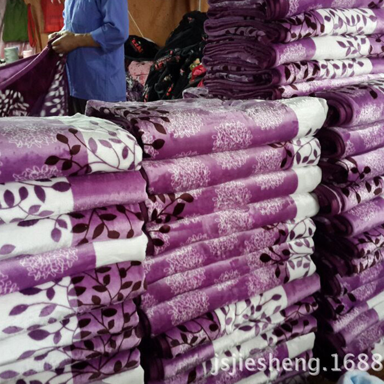 批发现货卡通印花双面绒面料 超柔法莱绒毯 秋冬毯 学生毯